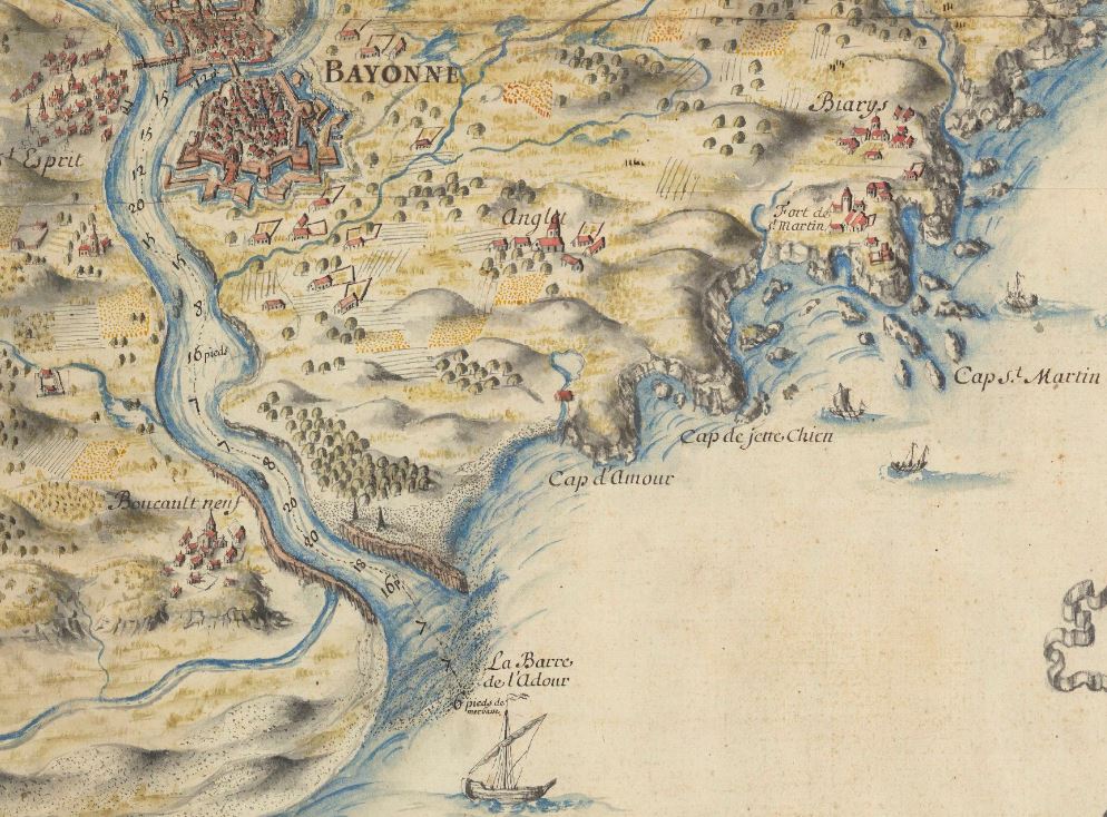 1670 -1677 Carte ensemble_topographique_des_costes_maritimes_[...]Clerville_Louis-Nicolas b